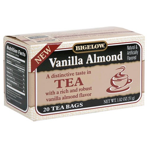 Bigelow Vanilla Almond Tea, Tea Bags, 20-Count Boxes (Pack of 12) by Bigelow