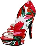 IMAGE OF Michael Antonio Women's Taft Platform Sandal,Red Floral Print,6 M US