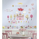 RoomMates RMK1605SCS Happi Cupcake Land Peel and Stick Wall Decals, 56 Count
