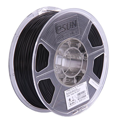 eSUN 1.75mm Black PLA PRO (PLA+) 3D Printer filament 1kg Spool (2.2lbs), PRO Black