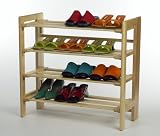 4-Tier Shoe Rack in Natural Finish By Winsome Wood