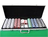 Malette poker pro Dice 500 jetons 5 couleurs et tapis bulgomme 60x60