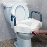 Axis Medical Bath Safety Plastic Standard White Elevated Raised Toilet Seat w/ Removable Padded Arms Axis Medical Bath Safety Plastic Standard White Elevated Raised Toilet Seat w/ Removable Padded Arms