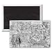 Banking Scene (woodcut) (b/w photo) by Jost.. - 3x2 inch Fridge Magnet - large magnetic button - Magnet