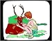 Mouse Pad with body, individuals, feeding, individual, deer, humans, person, human, buck, boy, persons, brown, people