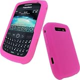 iGadgitz Pink Silicone Skin Case Cover for BlackBerry Curve 8900 + Screen Protector