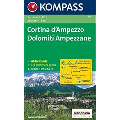 Cortina d' Ampezzo. Dolomiti Ampezzane 1 : 25 000: Escursioni / Bike. Wandern / Rad. GPS-genau