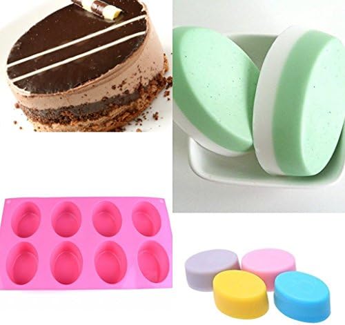 Hot sell Pink silicone handmade soap mold egg oval silicone chocolate cake molds