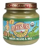 Earth's Best 2nd Green Beans/rice, 4 Ounce Jars (Pack of 24)