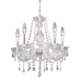 Laura Ashley MXX717 Mabel 5-Light Chandelier, Chrome