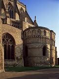 Norwich Cathedral, St. Luke's Chapel Dating from 11th Century, and South Door, Norfolk Stretched Canvas Poster Print