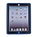 Cellular360 Apple iPad 2 iPad 3 iPad 4 Handheld Shock and Drop Proof Rugged Kickstand Case with a 360 Degree Swivel Kickstand, a Hand Grip Belt and a Neck Strap (Handheld and Shoulder Case-Black and Blue)