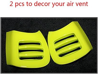 Interior Car Dashboard Instrument panel Front Pillar Air Condition AC Air Vent Outlet Cover Trim Set cover decor for 2014 BMW MINI Cooper F56 (yellow)