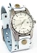 Nemesis #W027S Men's Premium Wide Leather Cuff Band 100M Sports Watch