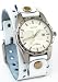 Nemesis #W027S Men's Premium Wide Leather Cuff Band 100M Sports Watch