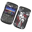RIM BlackBerry Tour 9630 & Tour2 9650 Verizon/Sprint Rubberized Snap On Protector Hard Case Image Cover "Cross 'N Skull" Design