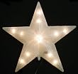 12" Ice Palace Lighted Mica Glitter Star Christmas Tree Topper - Clear Lights