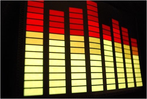 T-Qualizer CLASSIC ( Equalizer LED Leucht T-Shirt ), Größe:XL