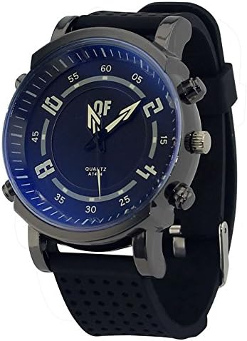 ISHINES Unisex Couples Ladies Trendy Large Analog Watch Black Dial White Pointers#WSY8008M.01A