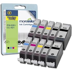 10x Cartouches d'encre Compatibles pour Imprimante Canon Pixma MP620 - Cyan / Jaune / Magenta / Noir- Avec Puce