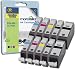 10 Cartouches d'encre Compatibles pour Imprimante Canon Pixma MP620 - Cyan / Jaune / Magenta / Noir- Avec Puce