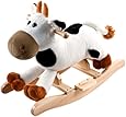 Happy Trails Plush Rocking Connie Cow With Sounds - White/Brown
