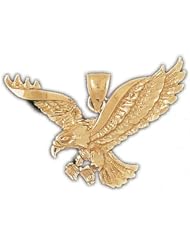 Dazzlers Solid 14k Gold Flying Eagle Charm Pendant Available in three colors from jewelsberry (weights: 4.0 grams only)