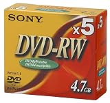 Sony - DVD-RW (rewritable), 2x, 5 DVDs mit je 120 Minuten