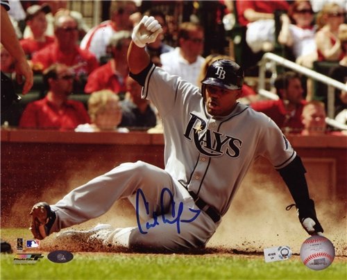 Carl Crawford Hand Signed Tampa Bay Rays 8 x 10 Photograph