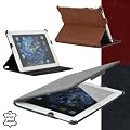 Schutzh�lle f�r iPad 3 & iPad 2 Ledertasche mit Sleep Wake up Funktion Case mit Narbung von MACOON, Farbe:braun