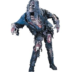 Complete 5 Pc Rotting Zombie Costume with Mask Plus Size