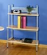 Three Tier Studio Bookcase in Silver/Maple In Studio RTA