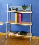 Three Tier Studio Bookcase in Silver/Maple In Studio RTA