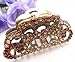 Browns Austrian Crystal Bronze Metal Alloy Bow hair claws clips pins