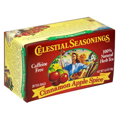 Celestial Seasonings Herb Tea, Cinnamon Apple Spice, Tea Bags, 20-Count Boxes (Pack of 6) by Celestial Seasonings