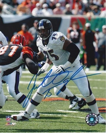 Jonathan Ogden Autographed/Hand Signed Baltimore Ravens 8x10 Photo