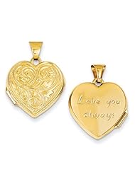 Love You Always 14K Gold Heart Locket