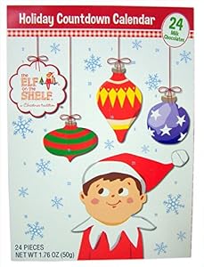 2016 Elf on the Shelf Advent Christmas Countdown Calendar with 24 Milk Chocolates