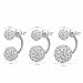 Hotshopping Fashion Jewelry Shamballa 925 Sterling Silver Double Hoop Ball Stud Earrings for Lovers (8mm)