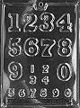 NUMBERS - LARGE, SMALL Letters & Numbers Candy Mold Chocolate