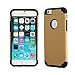 iPhone 6 Plus Case, oneCase™ Hybrid High Impact Heavy Duty Dual Layer Hard PC Outer Shell with Soft Rubber Inner Armor Defender Case Cover for Apple iPhone 6 Plus 5.5 inch Screen with Screen Protector & Stylus (2 Piece-Gold/Black)
