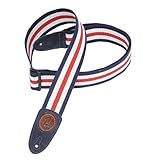Levy's Leathers 2 Cotton Guitar Strap,Red, White & Blue