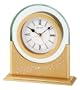 Seiko Desk and Table Alarm Clock Gold-Tone and Glass Case