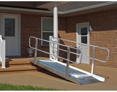 Solid Ramp Size: 108 L x 36 W x 5 D, Feature: With Handrails by Prairie View Industries