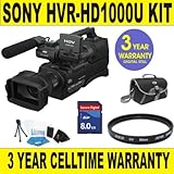 BRAND NEW SONY HVR-HD1000U CAMCORDER w/ 8GB MEMORY CARD + UV FILTER + CAMCO ....