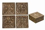 Manual Woodworkers and Weavers Biltmore House Collection Fleur De Lis Mini Plates - Set of 4