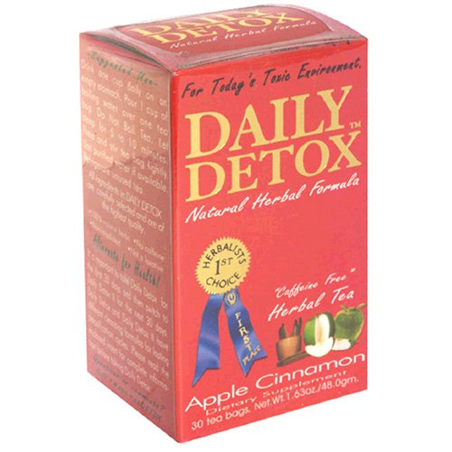 Daily Detox Caffeine Free Herbal Tea, Apple Cinnamon, Tea Bags, 30-Count Box (Pack of 3) by Decaf Teas