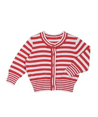 Stripe cardigan - red 9-12months
