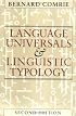 Language Universals and Linguistic Typology: Syntax and Morphology