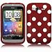 from AIO AIO Polka Dots Gel Case For HTC Wildfire S - Red